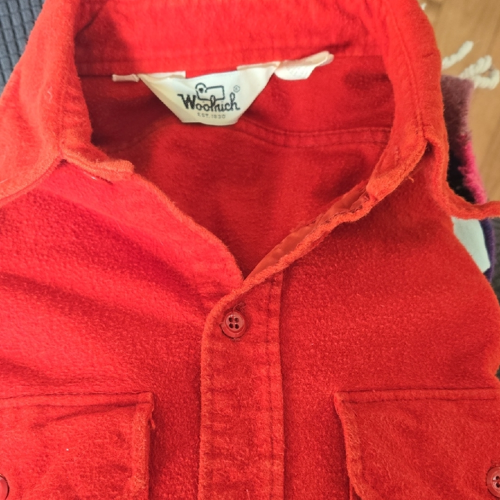 Woolrich Scarlet 100% Chamois Cotton Button-Up Shirt SZ M    (BIN 004)
